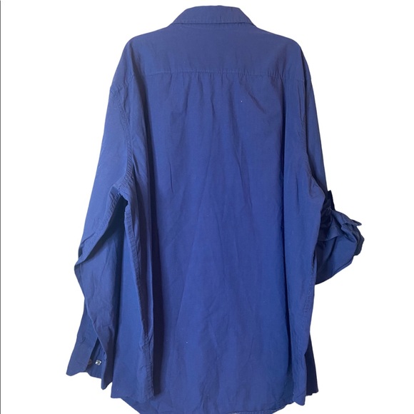 Apt 9 2XB blue mens longsleeve button down Shirt big & tall adjustable sleeves - Picture 4 of 8